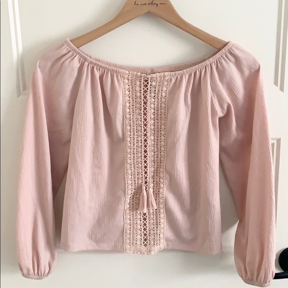 boho cute pink long sleeve